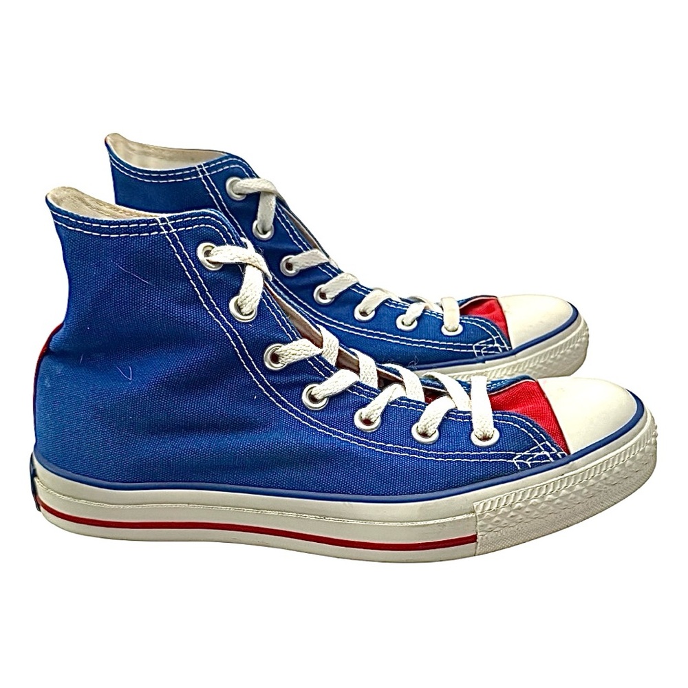 Converse Chuck Taylor Red White Blue Hi Top Sneakers Women’s 8 Pre-Owned - Picture 6 of 8